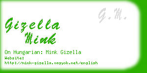 gizella mink business card